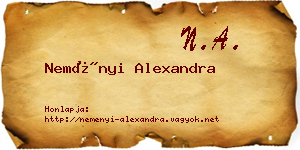 Neményi Alexandra névjegykártya